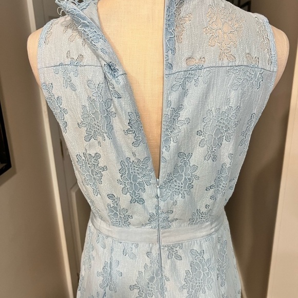 MIAMI for Francesca pale blue column lace over midi dress with ruffle hem - Picture 8 of 14